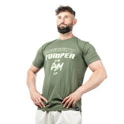 T-Shirt Hardest Pumper in the Gym Single-Jersey - Khaki T-Shirt Hardest Pumper in the Gym Single-Jersey - Khaki