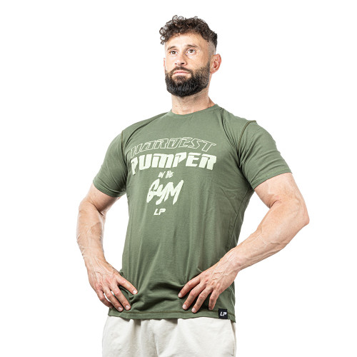 T-Shirt Hardest Pumper in the Gym Single-Jersey - Khaki T-Shirt Hardest Pumper in the Gym Single-Jersey - Khaki